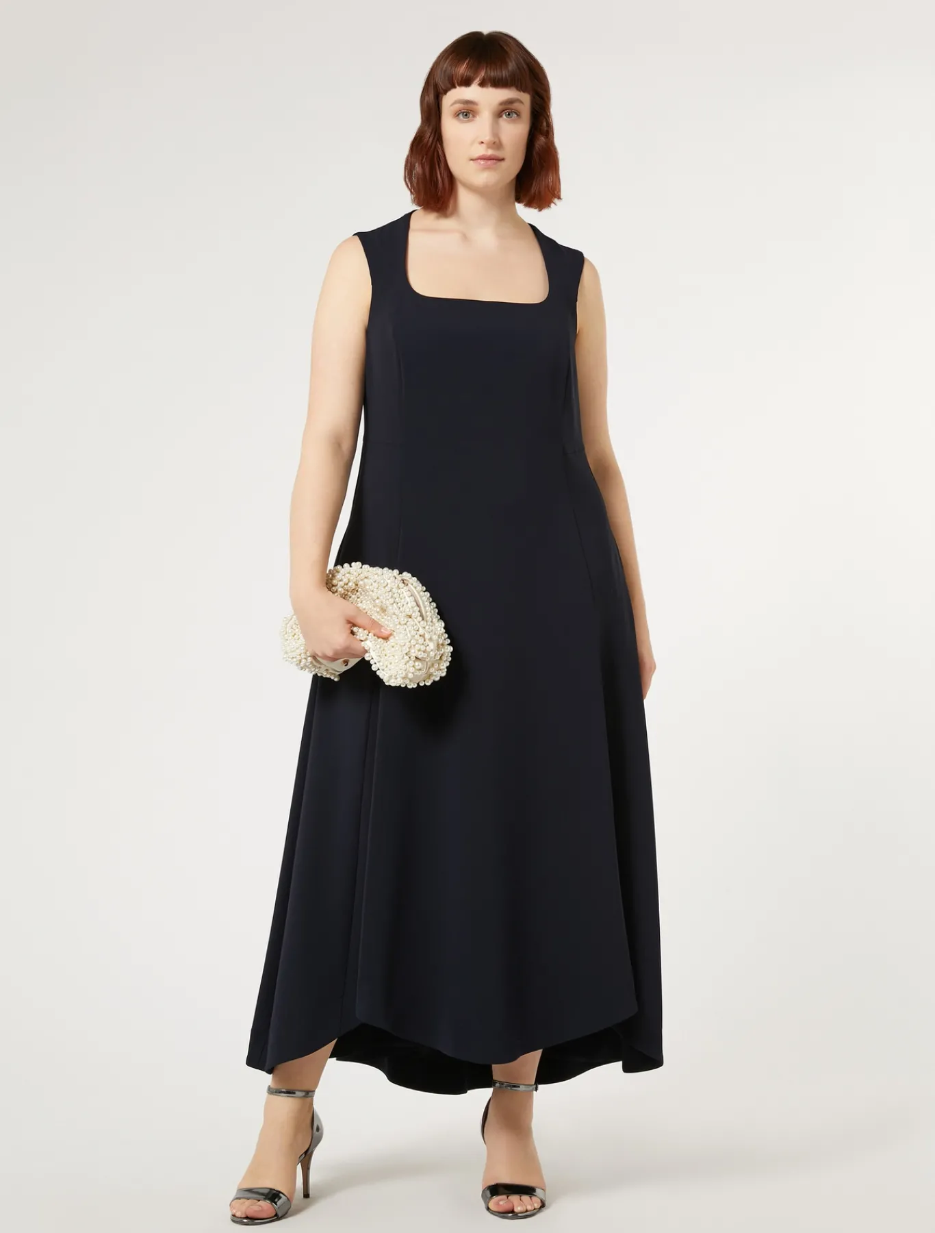 Marina Rinaldi Abiti | Collezione Elegante*Abito lungo in cady triacetato BLUNOTTE