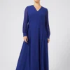 Marina Rinaldi Abiti | Abiti*Abito lungo in crêpe georgette BLUETTE