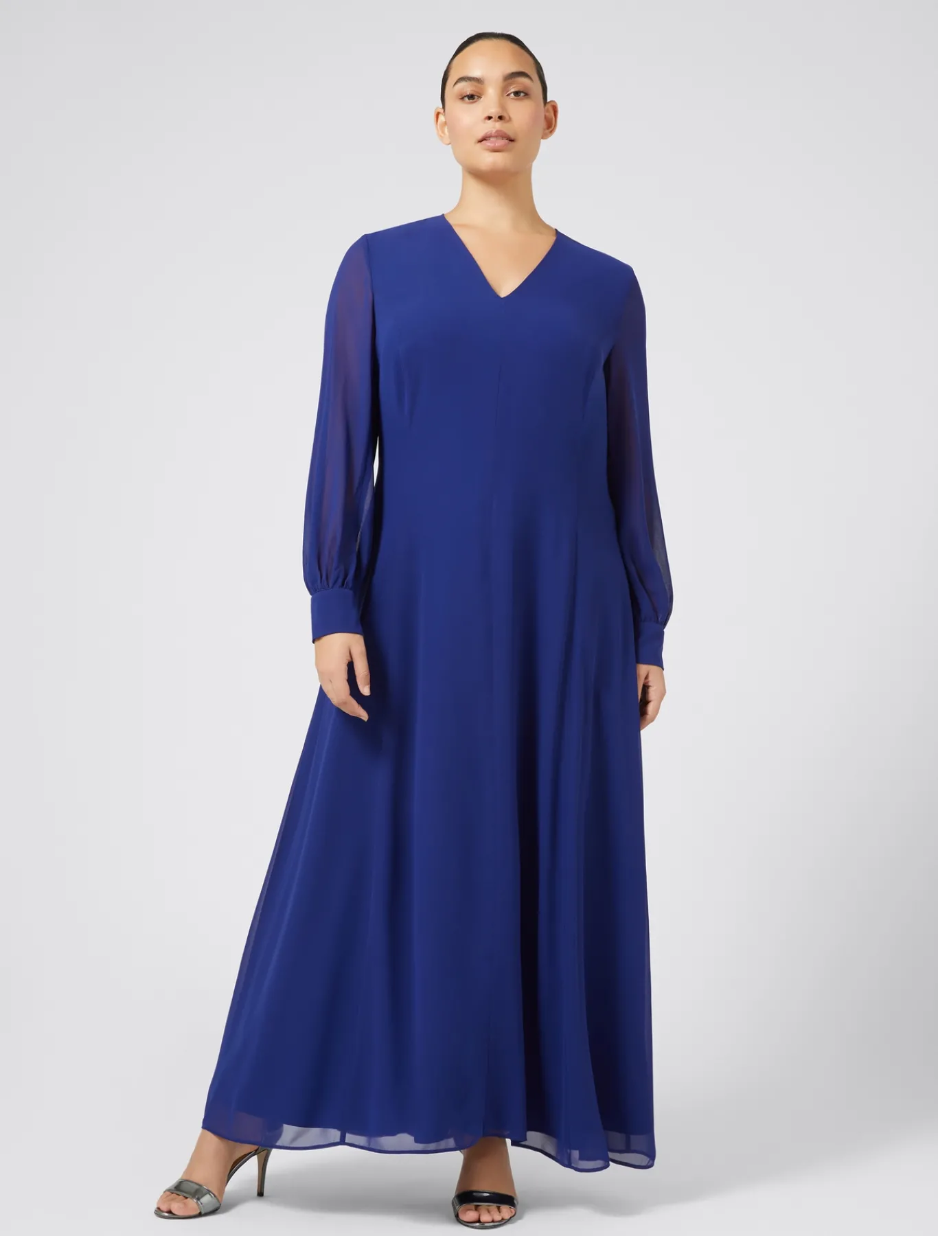 Marina Rinaldi Abiti | Abiti*Abito lungo in crêpe georgette BLUETTE