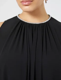 Marina Rinaldi Abiti | Abiti*Abito lungo in crêpe georgette NERO
