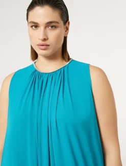 Marina Rinaldi Abiti | Collezione Elegante*Abito lungo in crêpe georgette TURCHESE
