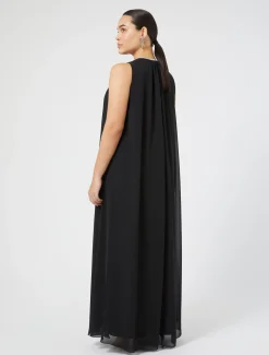 Marina Rinaldi Abiti | Abiti*Abito lungo in crêpe georgette NERO