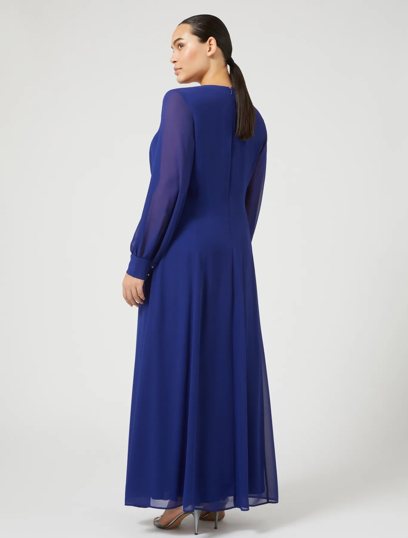 Marina Rinaldi Abiti | Abiti*Abito lungo in crêpe georgette BLUETTE