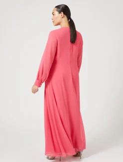 Marina Rinaldi Abiti | Abiti*Abito lungo in crêpe georgette ROSSO