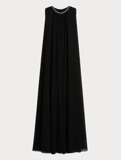 Marina Rinaldi Abiti | Abiti*Abito lungo in crêpe georgette NERO