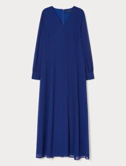 Marina Rinaldi Abiti | Abiti*Abito lungo in crêpe georgette BLUETTE
