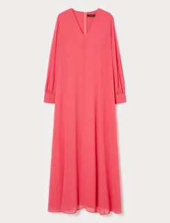 Marina Rinaldi Abiti | Abiti*Abito lungo in crêpe georgette ROSSO