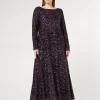 Marina Rinaldi Abiti | Abiti*Abito lungo in full paillettes BORDEAUX