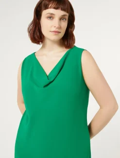 Marina Rinaldi Abiti | Collezione Elegante*Abito lungo in georgette VERDEBANDIERA