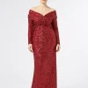 Marina Rinaldi Marina Rinaldi By Zuhair Murad*Abito lungo in paillettes ROSSO