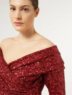 Marina Rinaldi Marina Rinaldi By Zuhair Murad*Abito lungo in paillettes ROSSO
