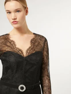 Marina Rinaldi Marina Rinaldi By Zuhair Murad*Abito lungo in pizzo NERO