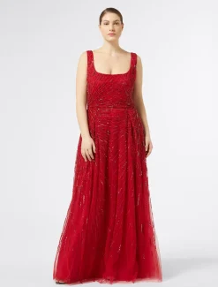 Marina Rinaldi Marina Rinaldi By Zuhair Murad*Abito lungo in tulle con ricamo ROSSO