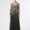 Marina Rinaldi Marina Rinaldi By Zuhair Murad*Abito lungo in tulle con ricamo NERO
