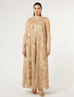Marina Rinaldi Abiti | Collezione Elegante*Abito lungo in tulle ricamato OROCHIARO