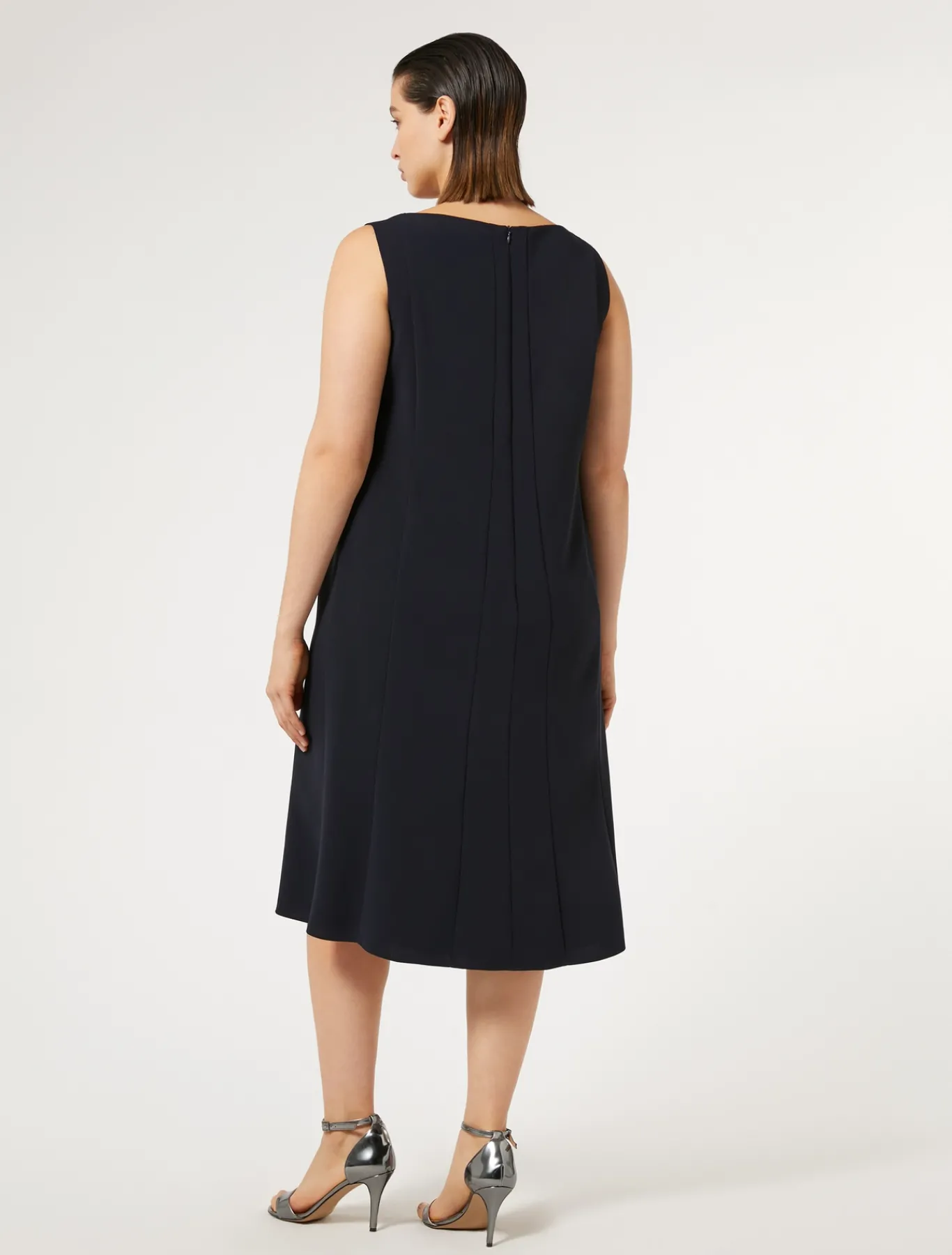 Marina Rinaldi Abiti | Abiti*Abito midi in crêpe triacetato BLUNOTTE