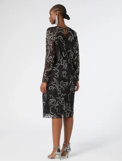 Marina Rinaldi Abiti | Abiti*Abito tubino in tulle plumetis NERO