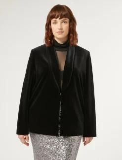 Marina Rinaldi Giacche & Blazer | Giacche & Blazer*Blazer in ciniglia stretch NERO