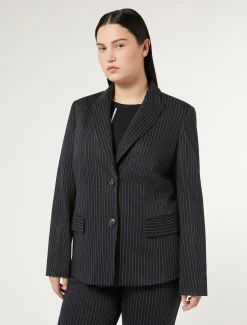 Marina Rinaldi Giacche & Blazer | Giacche & Blazer*Blazer in tessuto punto Milano BLUMARINO