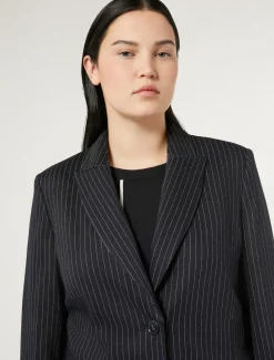 Marina Rinaldi Giacche & Blazer | Giacche & Blazer*Blazer in tessuto punto Milano BLUMARINO
