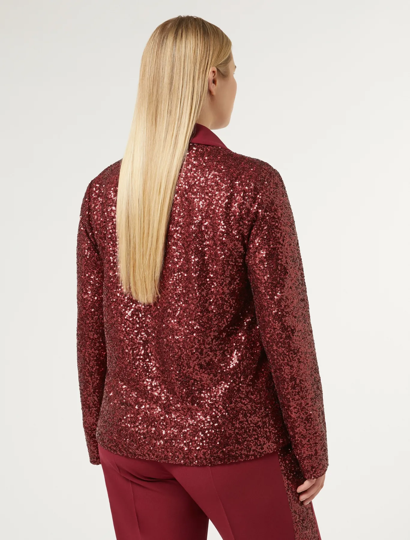 Marina Rinaldi Selezione Elegante | Collezione Elegante*Blazer in tessuto tecnico e paillettes RUBINO