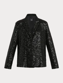 Marina Rinaldi Giacche & Blazer | Giacche & Blazer*Blazer in tessuto tecnico e paillettes NERO