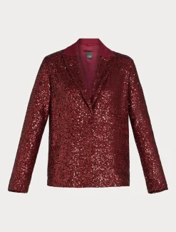 Marina Rinaldi Selezione Elegante | Collezione Elegante*Blazer in tessuto tecnico e paillettes RUBINO