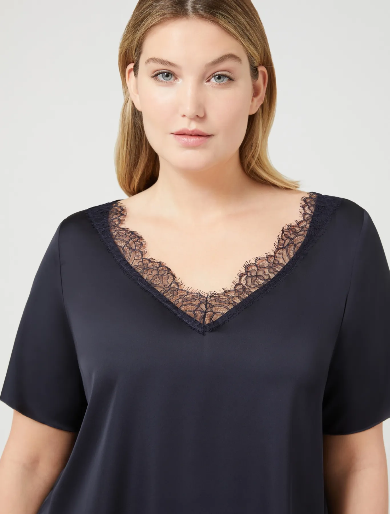 Marina Rinaldi Camicie & Bluse | Camicie & Bluse*Blusa con dettagli in pizzo BLUMARINO