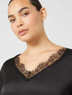 Marina Rinaldi Camicie & Bluse | Camicie & Bluse*Blusa con dettagli in pizzo NERO