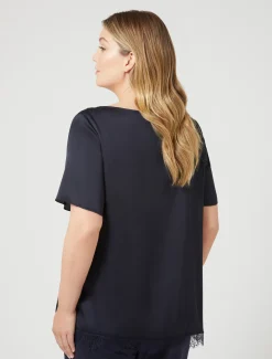 Marina Rinaldi Camicie & Bluse | Camicie & Bluse*Blusa con dettagli in pizzo BLUMARINO