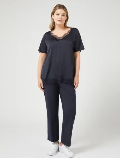 Marina Rinaldi Camicie & Bluse | Camicie & Bluse*Blusa con dettagli in pizzo BLUMARINO