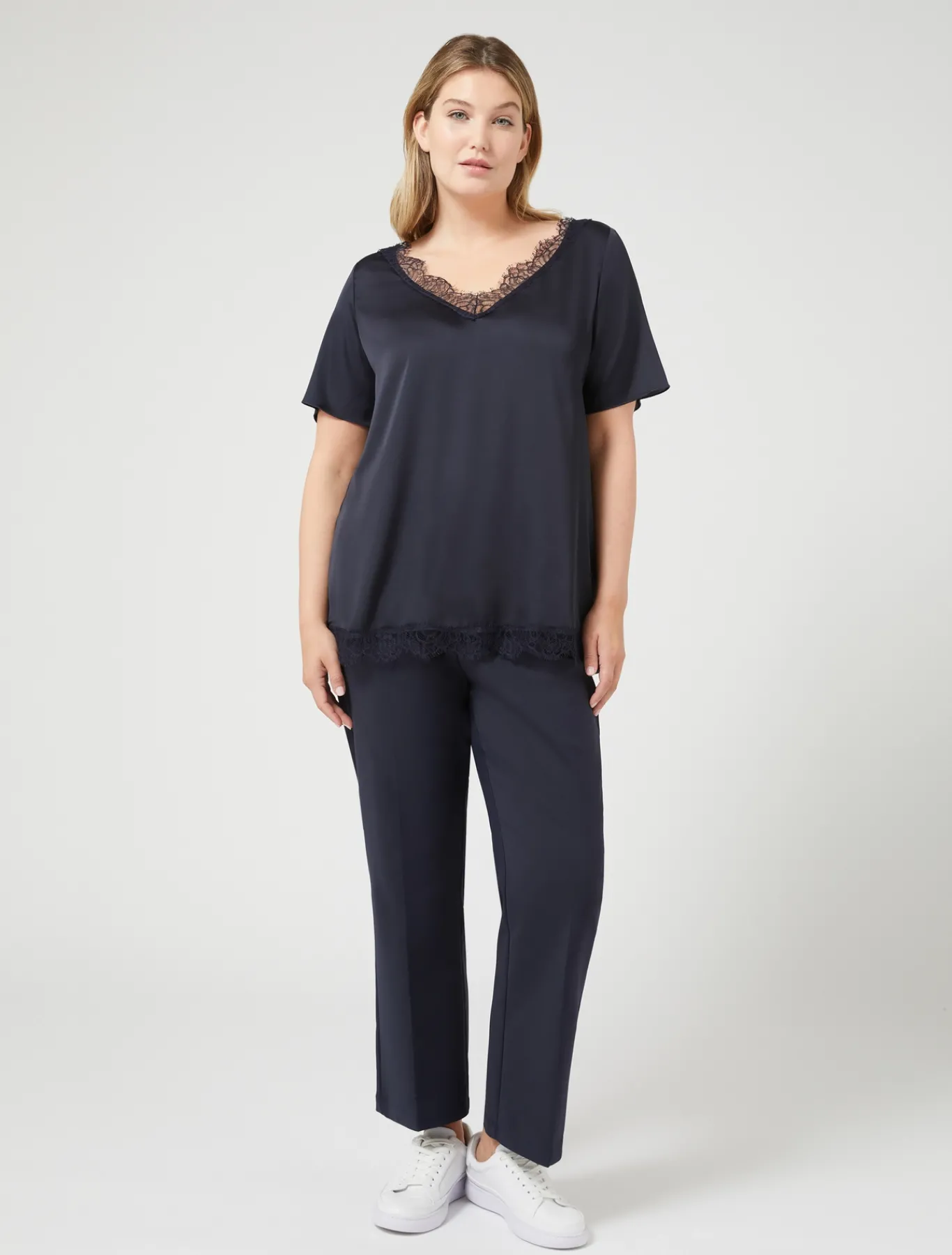Marina Rinaldi Camicie & Bluse | Camicie & Bluse*Blusa con dettagli in pizzo BLUMARINO