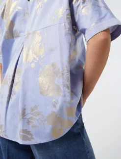 Marina Rinaldi Camicie & Bluse | Camicie & Bluse*Blusa in chambray di cotone AZZURRO