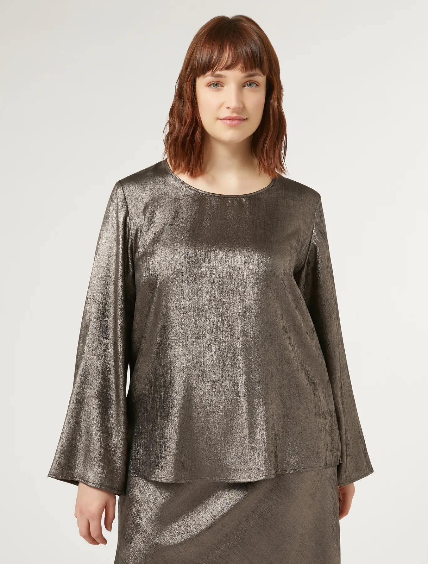 Marina Rinaldi Camicie & Bluse | Camicie & Bluse*Blusa in chiffon laminato BRONZO