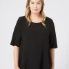 Marina Rinaldi Camicie & Bluse | Camicie & Bluse*Blusa in crêpe de Chine di seta NERO