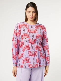 Marina Rinaldi Camicie & Bluse | Camicie & Bluse*Blusa in crêpe de Chine di seta LILLA
