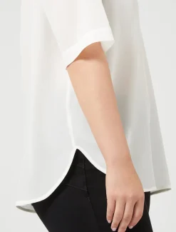 Marina Rinaldi Camicie & Bluse | Camicie & Bluse*Blusa in crêpe de Chine di seta BIANCO