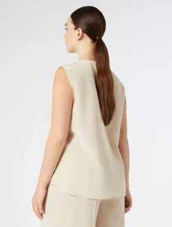 Marina Rinaldi Camicie & Bluse | Camicie & Bluse*Blusa in crêpe de Chine di seta BEIGE