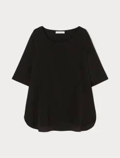 Marina Rinaldi Camicie & Bluse | Camicie & Bluse*Blusa in crêpe de Chine di seta NERO