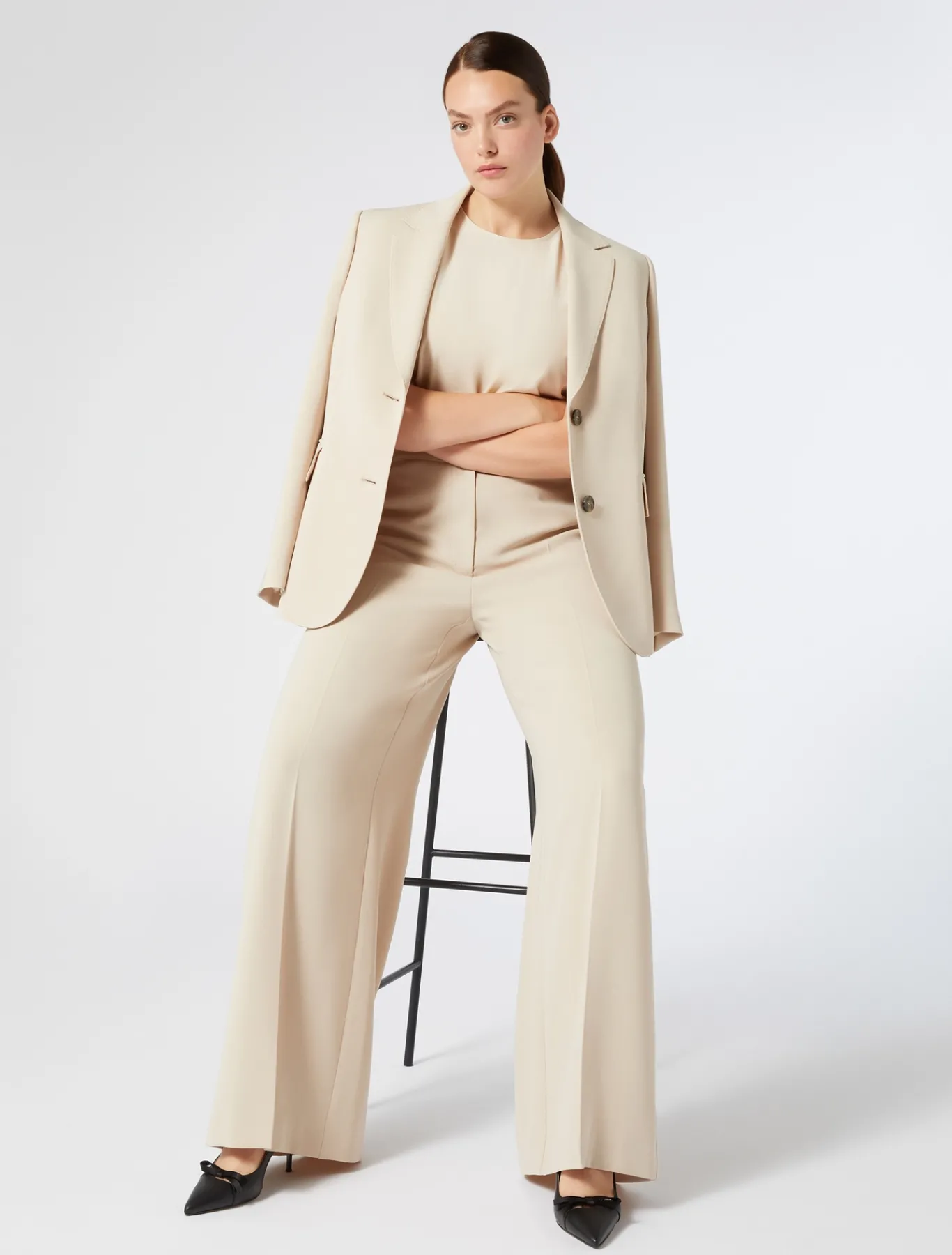 Marina Rinaldi Camicie & Bluse | Camicie & Bluse*Blusa in crêpe de Chine di seta BEIGE