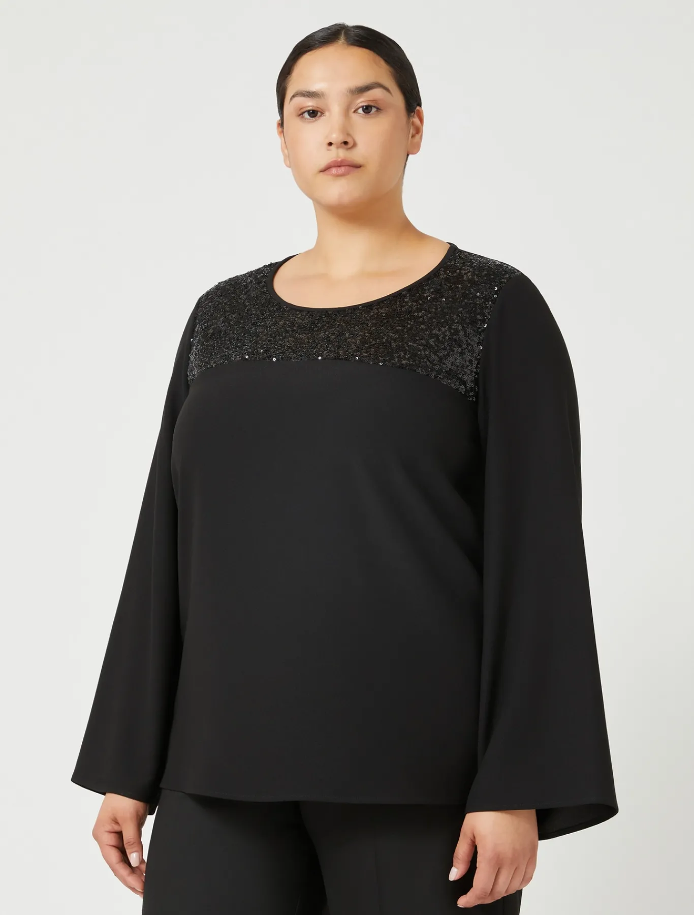 Marina Rinaldi Camicie & Bluse | Camicie & Bluse*Blusa in crêpe envers satin NERO