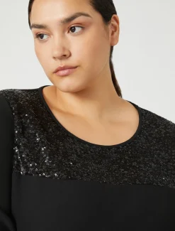 Marina Rinaldi Camicie & Bluse | Camicie & Bluse*Blusa in crêpe envers satin NERO