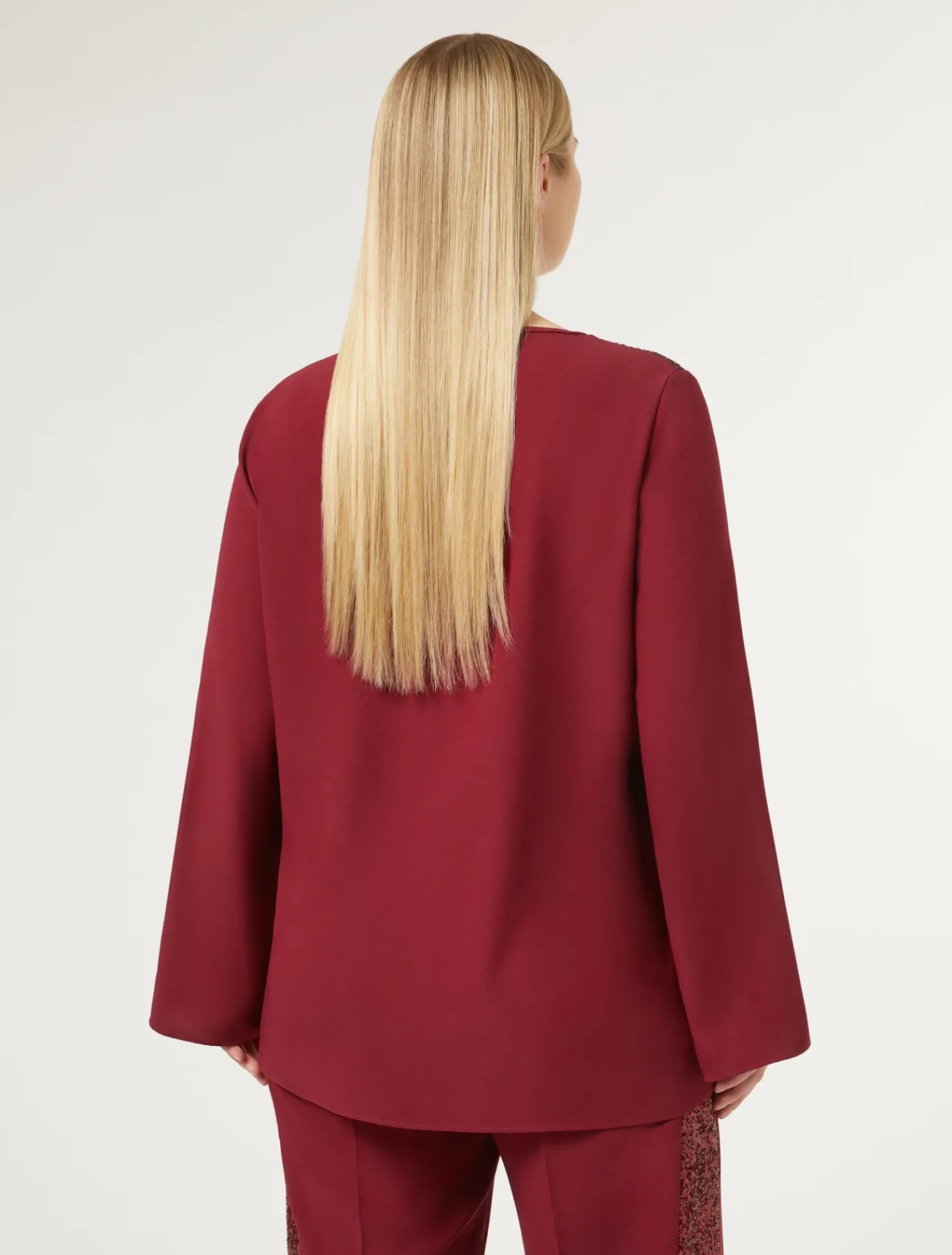 Marina Rinaldi Selezione Elegante | Collezione Elegante*Blusa in crêpe envers satin RUBINO