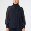 Marina Rinaldi Collezione Elegante | Bluse*Blusa in crêpe georgette BLUNOTTE