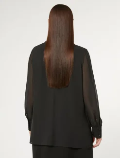 Marina Rinaldi Bluse | Camicie & Bluse*Blusa in crêpe georgette NERO