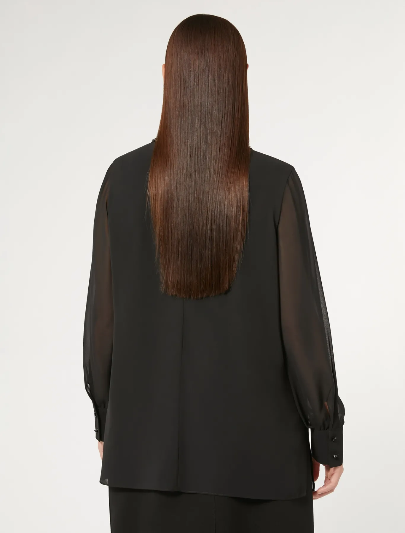 Marina Rinaldi Bluse | Camicie & Bluse*Blusa in crêpe georgette NERO