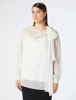Marina Rinaldi Camicie & Bluse | Camicie & Bluse*Blusa in georgette di seta BIANCO