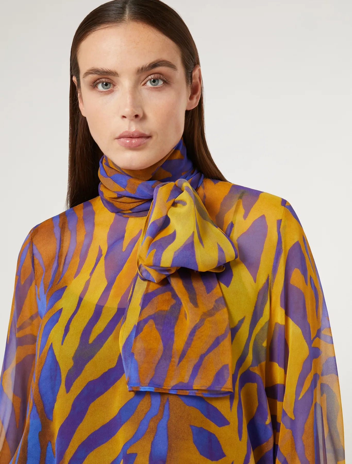 Marina Rinaldi Bluse | Collezione Elegante*Blusa in georgette di seta ORO