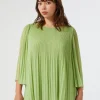Marina Rinaldi Bluse | Camicie & Bluse*Blusa in georgette plissé VERDEOLIVA