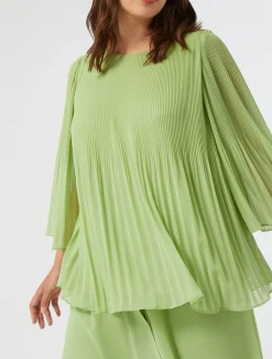 Marina Rinaldi Bluse | Camicie & Bluse*Blusa in georgette plissé VERDEOLIVA
